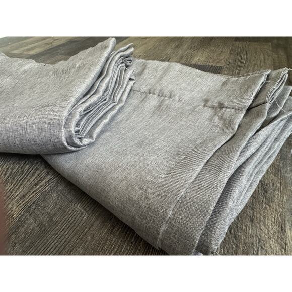 Set Of 2 Light Gray Textured Curtain Window Panels Lined – 48”x83” - Picture 4 of 6